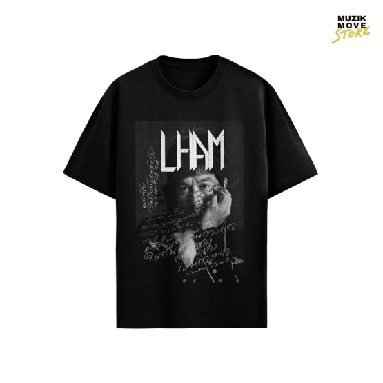 Lham Somphol Hard Writing Black T-Shirt Concert ร้องไปกับคนรักกัน