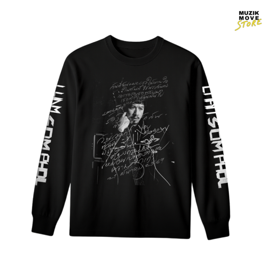 Lham Somphol Hard Writing Black Long Sleeve T-Shirt Concert ร้องไปกับคนรักกัน